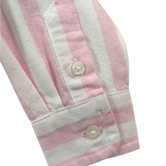 Janie and Jack boys striped oxford shirt 2T pink white button down cotton NWT - Picture 6 of 8